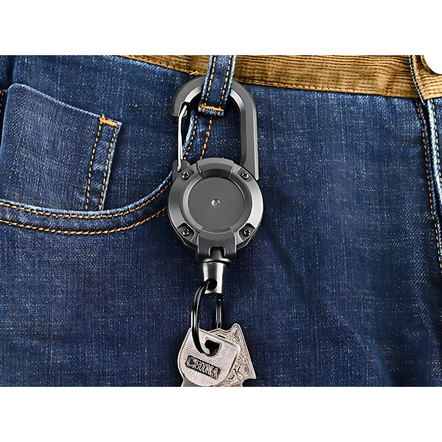 Atslēgu gredzena ievilcējs ar karabīni