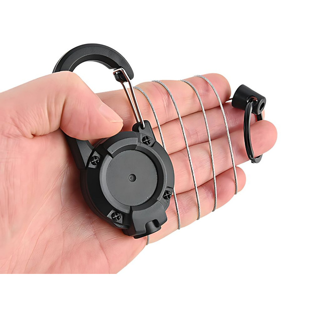 Atslēgu gredzena ievilcējs ar karabīni