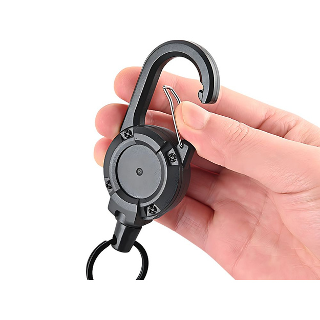 Atslēgu gredzena ievilcējs ar karabīni