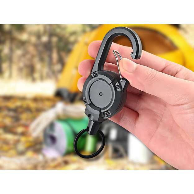 Atslēgu gredzena ievilcējs ar karabīni