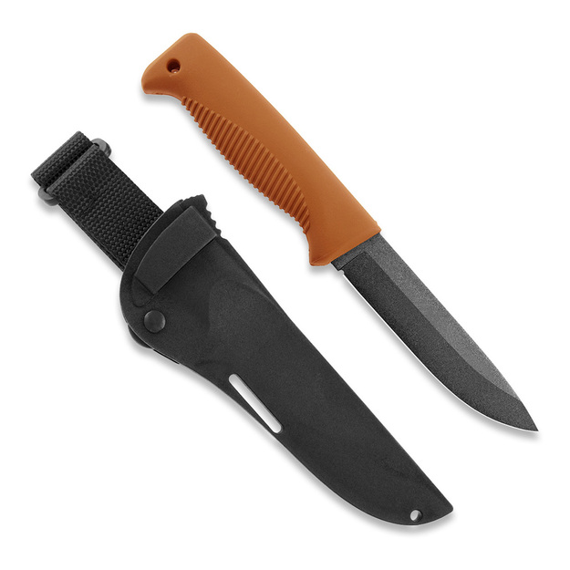 Peltonen Knives M07 Ranger Puukko PTFE pārklājums, oranžs rokturis, melna plastmasas maksts