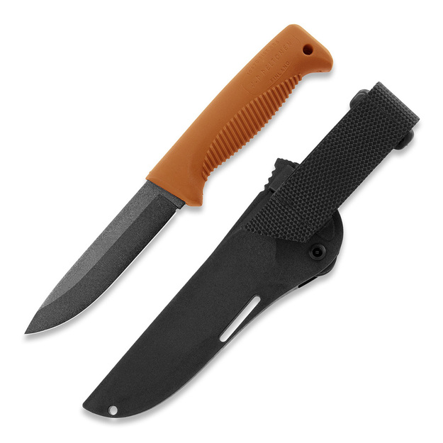 Peltonen Knives M07 Ranger Puukko PTFE pārklājums, oranžs rokturis, melna plastmasas maksts