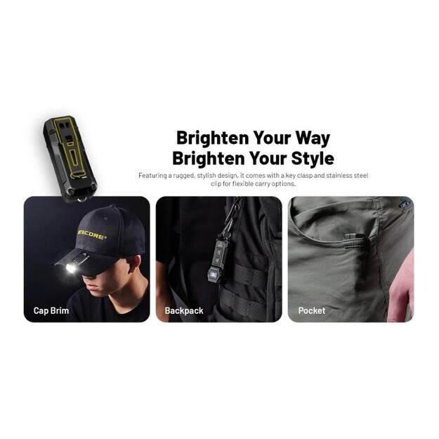 Nitecore TUP2 Lukturītis 1200 lm, MCT, OLED Melns