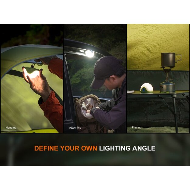 Fenix ​​​​​​CL20R Pro LED kempinga lukturis Melns