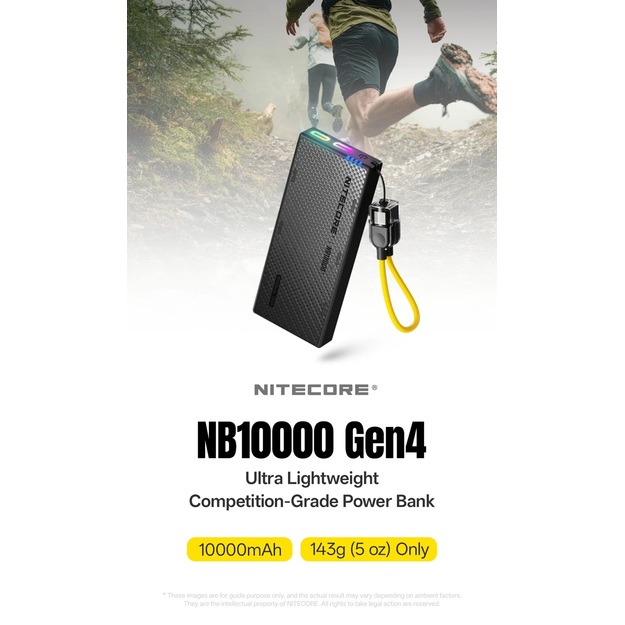 Nitecore NB10000 Gen4 īpa&scaron;i viegls 10000 mAh ārējais akumulators