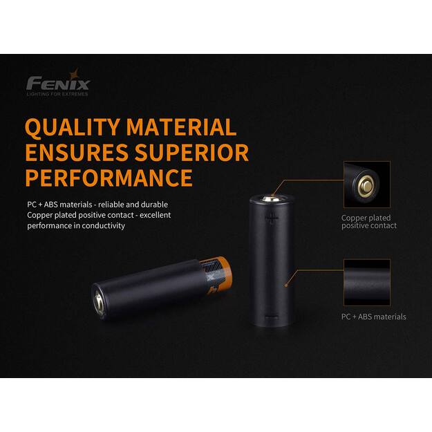 Fenix ALF-18 18650 līdz 21700 akumulatora adapteris