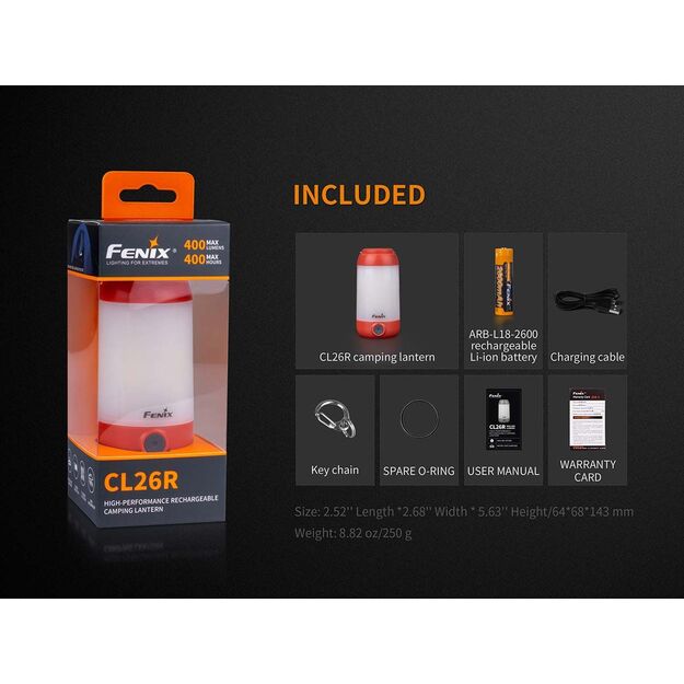 Fenix CL26R camping lantern, black
