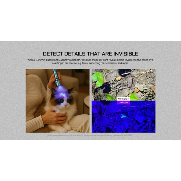 Acebeam K1 lukturis ar UV gaismu un lāzera rādītāju