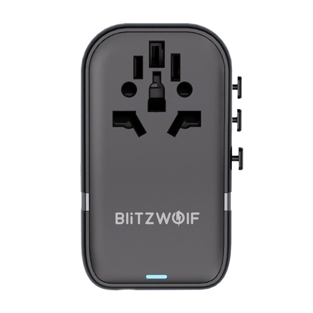 Blitzwolf BW-TA2 5-in-1 ceļojuma adapteris 2xUSB PD + 2xC QC + C GaN 100W