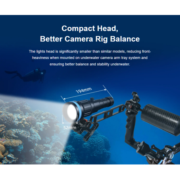 XTAR D40 Zoom diving flashlight 1600lm KIT