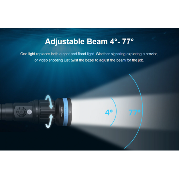 XTAR D40 Zoom diving flashlight 1600lm KIT