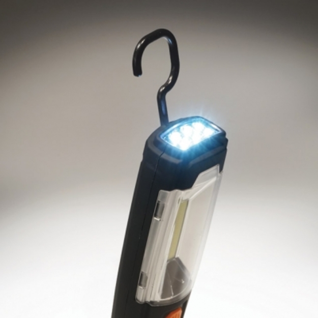 Tiross TS1108 - Žibintuvėlis įkraunamas ne&scaron;iojamas su magnetu ir kabliu 3W COB + 6LED