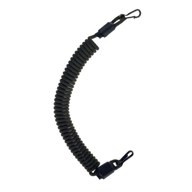 Spirālveida aukla ar karabīnēm, army green
