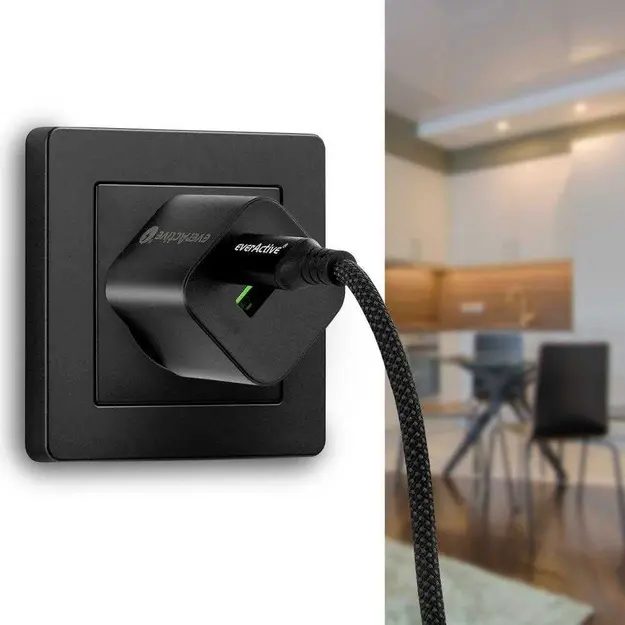USB-C kabelis everActive CBB-2PD5L ar LCD displeju un E-Marker mikroshēmu, PD 100W, 200 cm