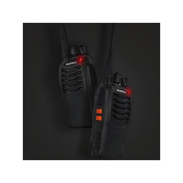 2x Baofeng BF-888S PMR rācijas komplekts ar austiņām, liela rādiusa