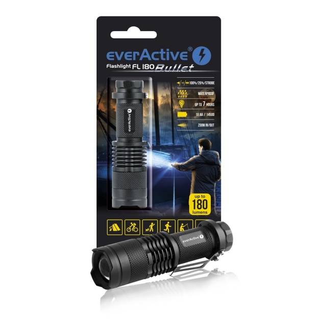 LED žibintuvėlis everActive FL-180  Bullet  CREE XP-E2 