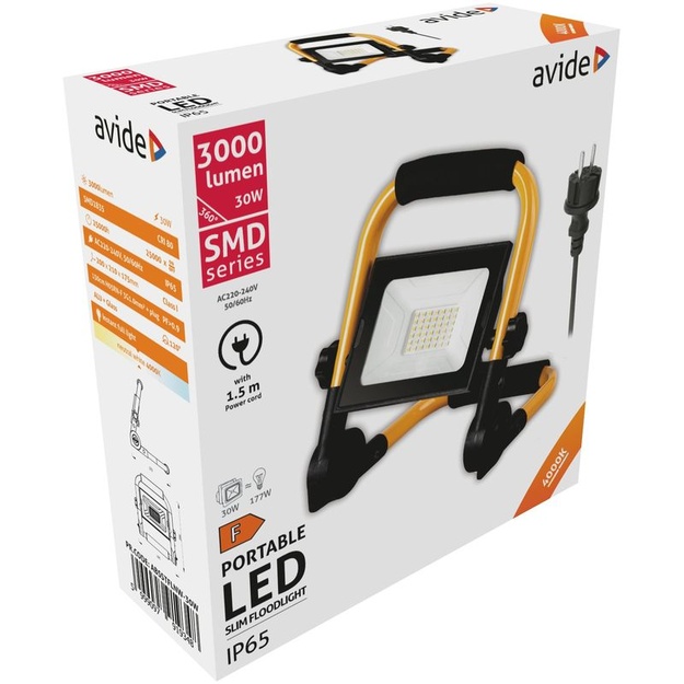 Avide LED prožektors 30W 220V kabelis 1,5m