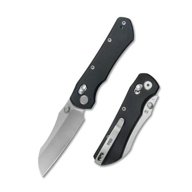 Geo Knife Komodo folding knife Stonewash M390 Blade, Black G10 GEO2509E