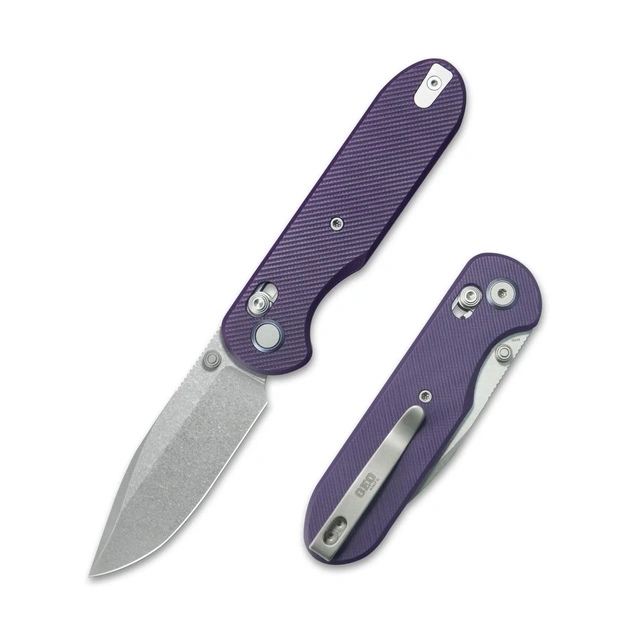 GEO Ethereal Cutter SW M390 Folding Knife, Purple G10 (GEO2402L)