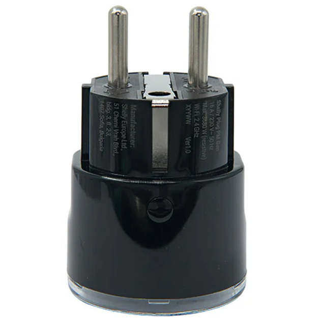 Shelly Plug PM Gen3 Matter 13A smart socket, black