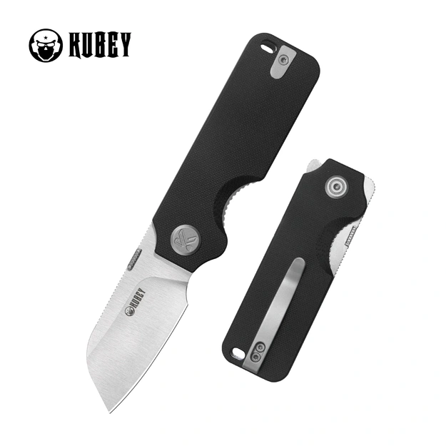 Saliekamais nazis Kubey Boxer Black G10, Satin 14C28N (KU407A)