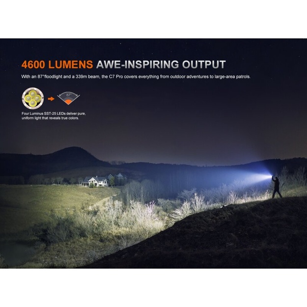 Fenix ​​C7 Pro LED flashlight with USB connection