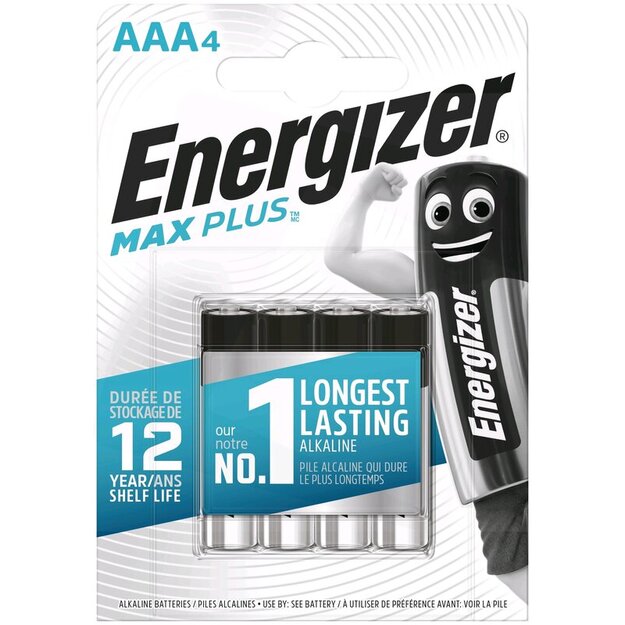 Батарейки Energizer Max Plus LR03 AAA, 4 шт.