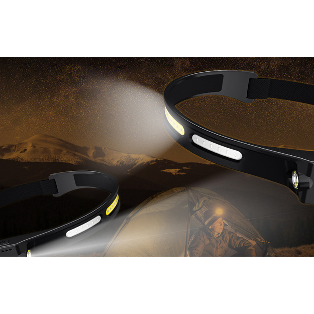 Superfire HL76 galvas lukturītis, MELNS