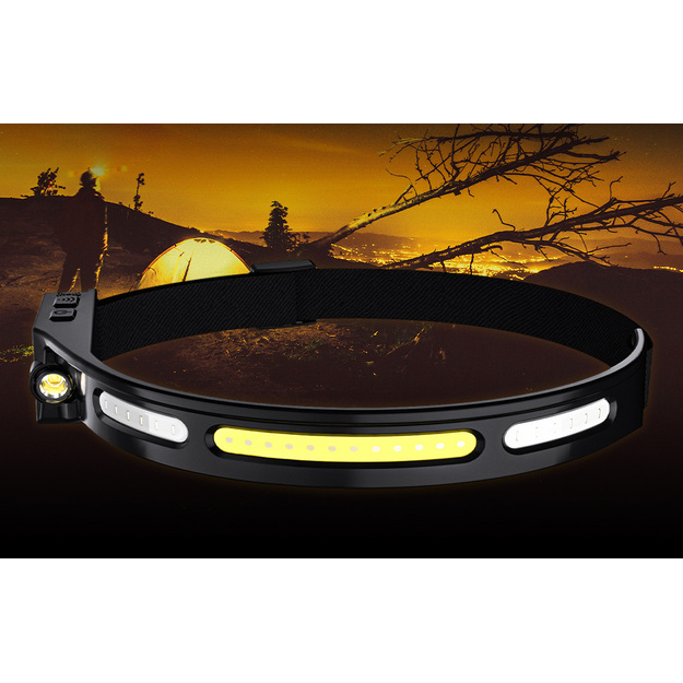 Superfire HL76 galvas lukturītis, MELNS