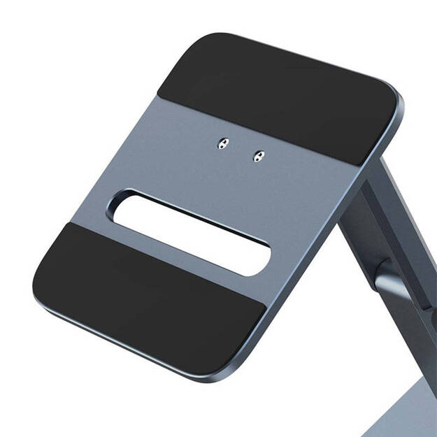 Galda biaksiālais saliekamais metāla statīvs Baseus (plan&scaron;etdatoriem), kosmosa pelēks