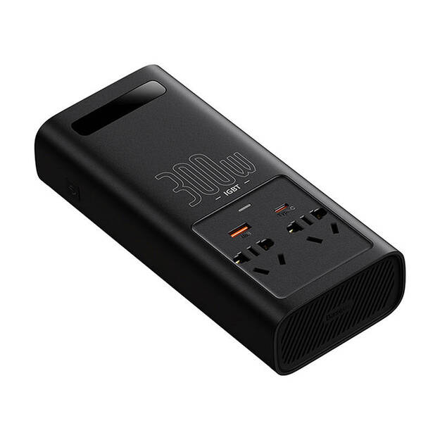 Strāvas pārveidotājs Baseus 300W (24V CN/EU) (melns)