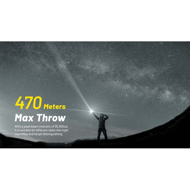 Nitecore P23i tactical flashlight 3000lm 470m