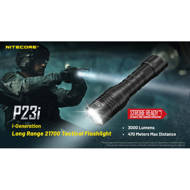 Nitecore P23i tactical flashlight 3000lm 470m