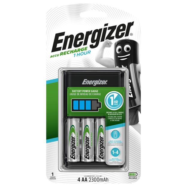 Energizer Ni-MH akumulatora lādētājs  1 HOUR  + 4 x R6/AA 2300 mAh