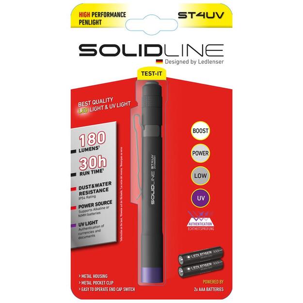 Ledlenser ST4UV Solidline Flashlight 502417