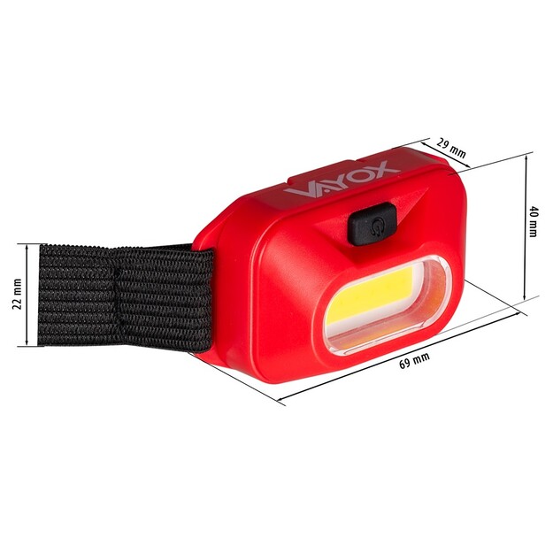 Vayox COB 150lm lukturis 3xAAA VA0118