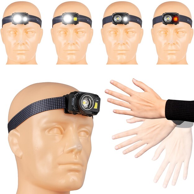 Vayox lukturis XPG3 + COB tālummaiņa ar dubulto jaudu VA0098