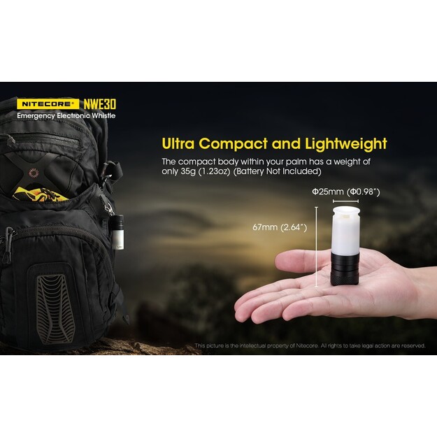 Nitecore NWE30 elektriskā avārijas svilpe