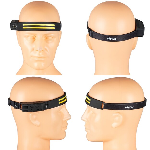 Vayox galvas lukturītis COB + XPE LED VA0129