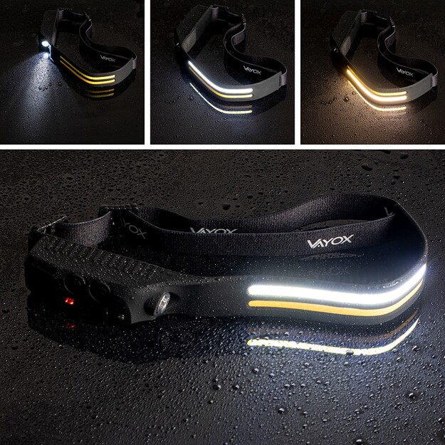 Vayox galvas lukturītis COB + XPE LED VA0129