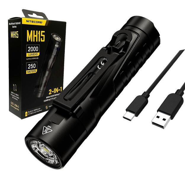 Nitecore MH15 lukturis ar powerbak funkciju 2000lm