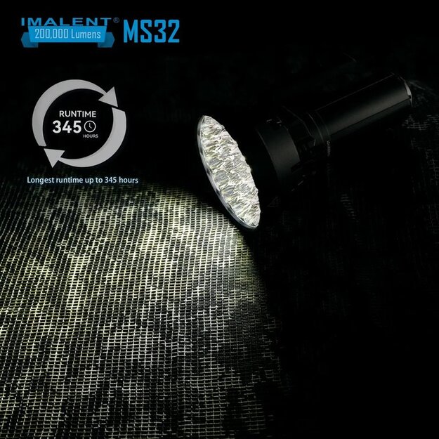 Imalent MS32W 200000lm, 1618m flashlight
