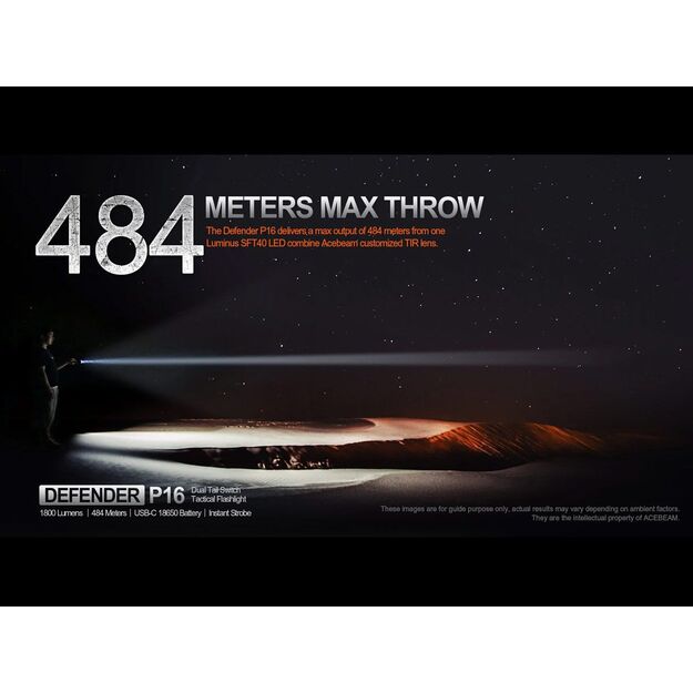 AceBeam P16 1800lm lukturis