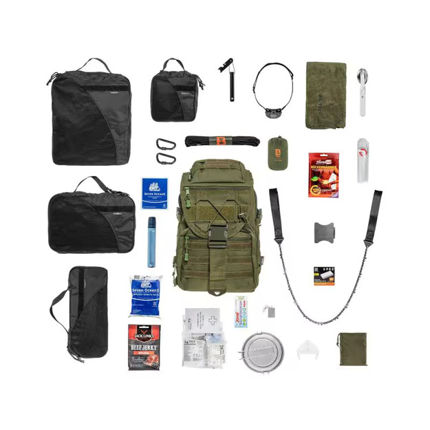 Badger Outdoor Sarge 30 l Olive evakuācijas mugursoma - ar aprīkojumu