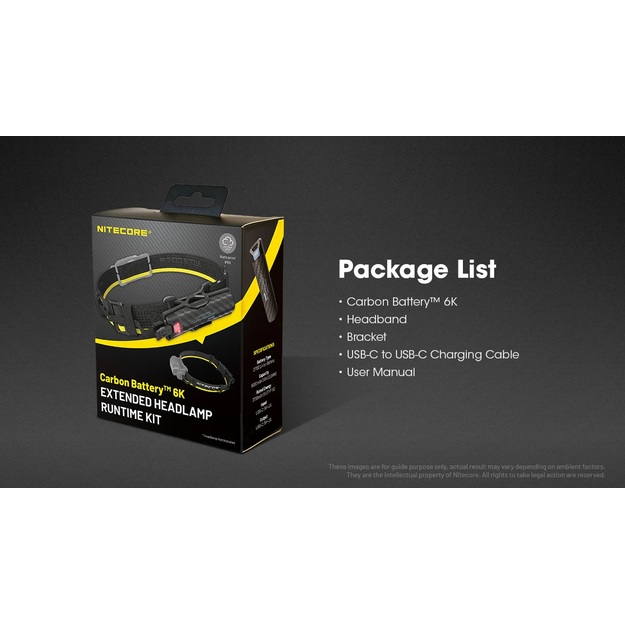 Nitecore Carbon Battery&trade; 6K komplekts CB6K