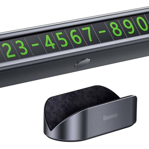 Pagaidu stāvvietas numura zīme (melna)