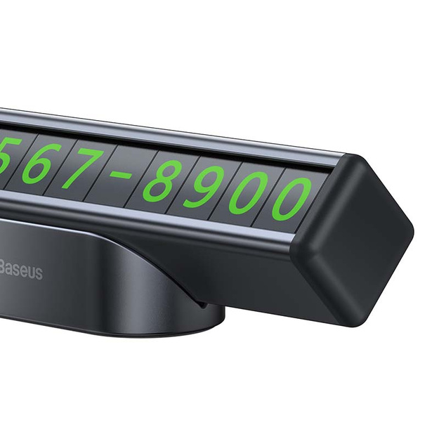 Pagaidu stāvvietas numura zīme (melna)