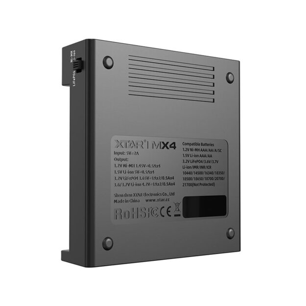 XTAR MX4 akumulatoru lādētājs Li-ion / Ni-MH akumulatoriem
