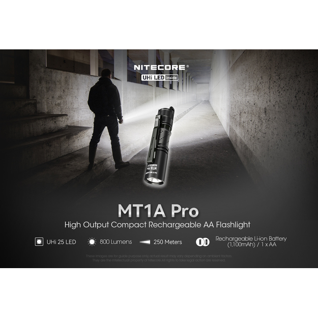 Nitecore MT1A PRO - 800lm flashlight