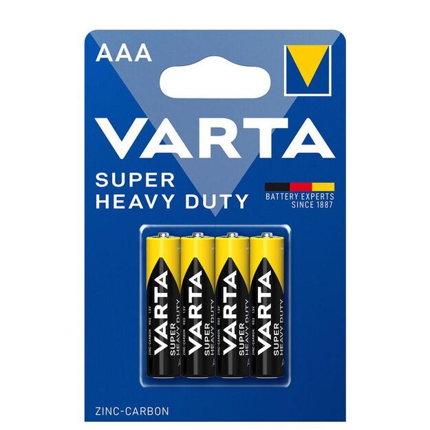 Varta Super heavy duty AAA baterijas, 4 gab.